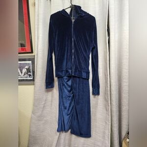 NYC Deep Blue Velour Hoodie and Pants